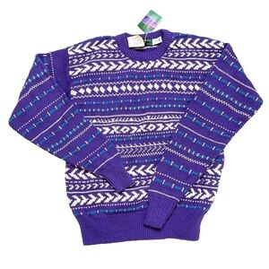 VTG Alexander Julian cotton crewneck sweater medium new